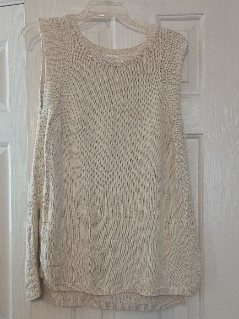 J. Jill Cream Knit Sleeveless Sweater Tunic - Like New